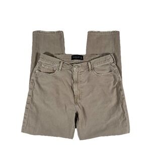 Abercrombie & Fitch Authentic Rigid Denim Tan Khaki Distressed Pants Men's 36x34